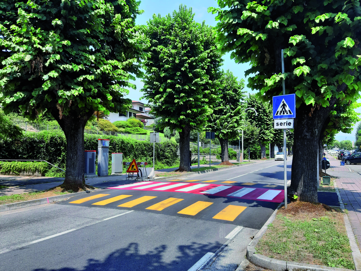 Uno dei nuovi dossi di viale Franciacorta