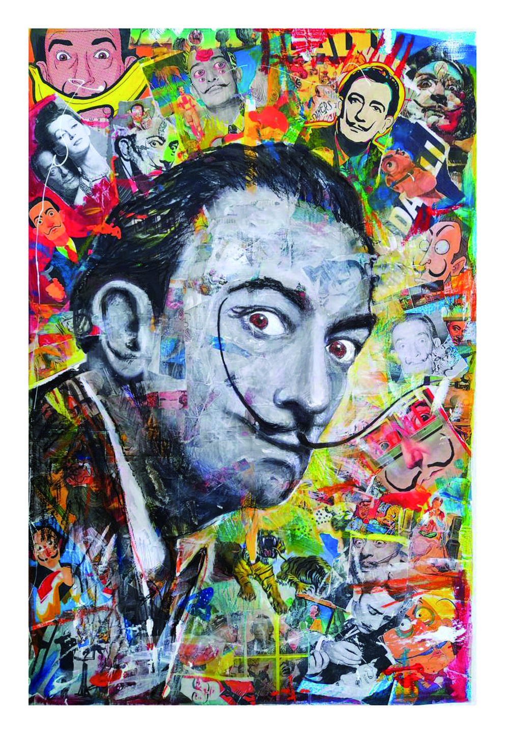 DALI' tecn mista su tela 100X70 cm autore vincenzo mascoli
