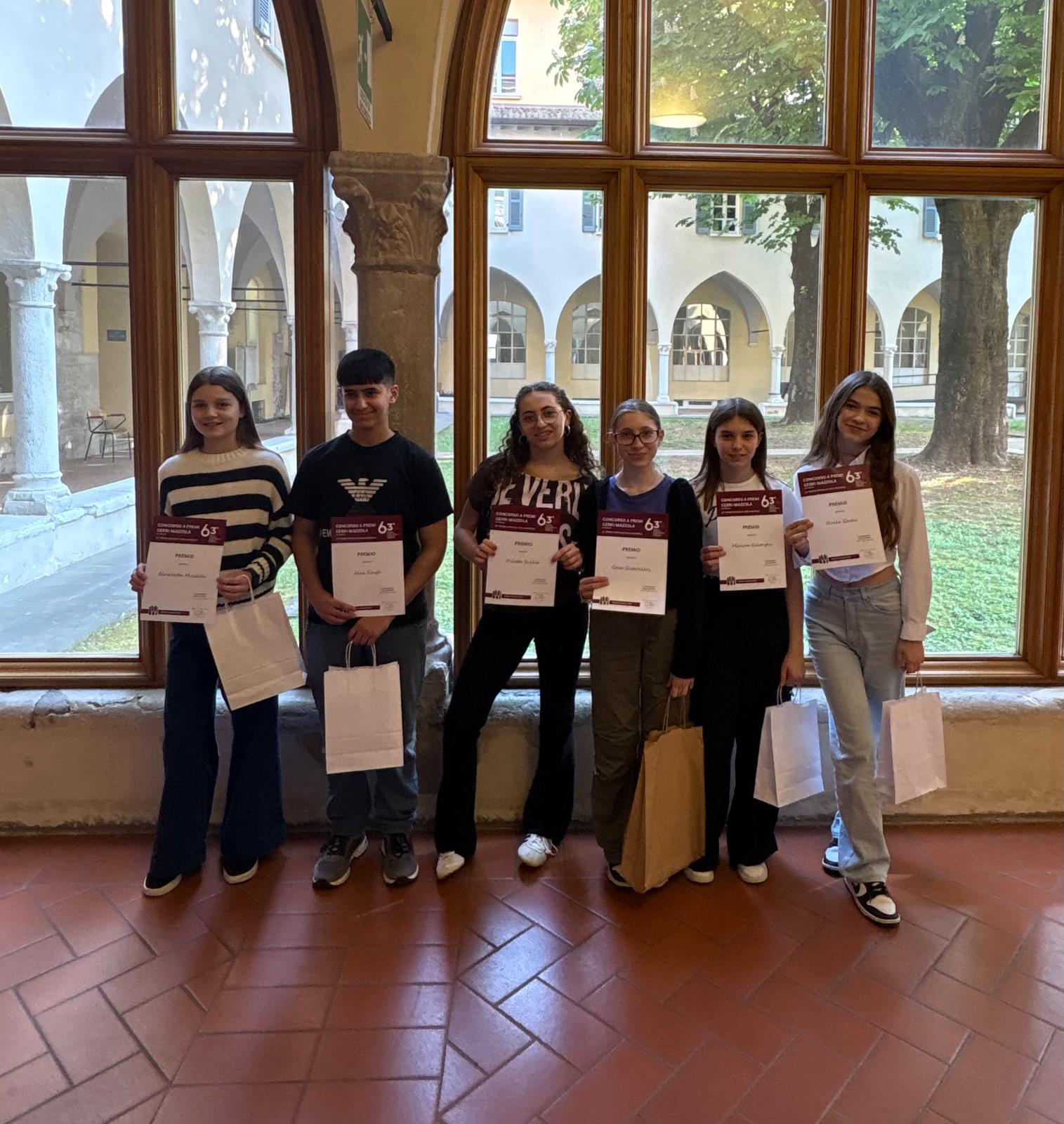 I ragazzi alla premiazione